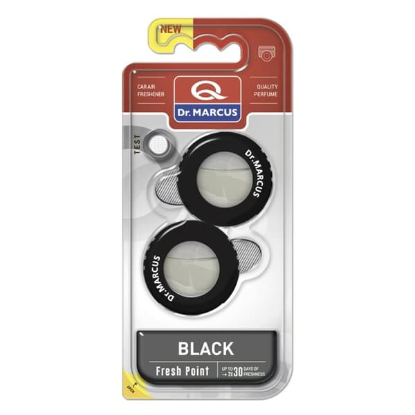 Auton ilmanraikastin Dr Marcus Fresh Point black 2,5 ml Muovinen Tuoksu 2 Kappaletta (2 osaa)