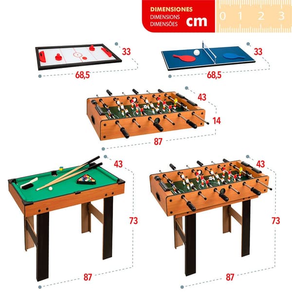 Color Baby Bord Cb Games 4 Multispel Grönt,Blå 87 x 43 x 73 cm