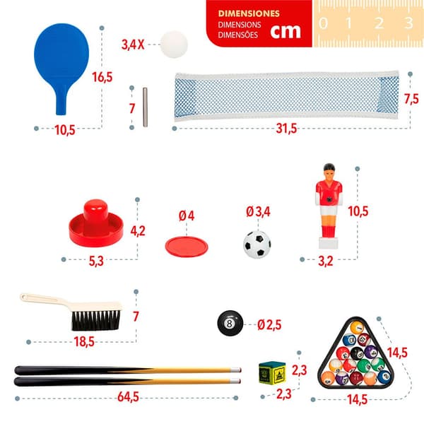 Color Baby Bord Cb Games 4 Multispel Grönt,Blå 87 x 43 x 73 cm