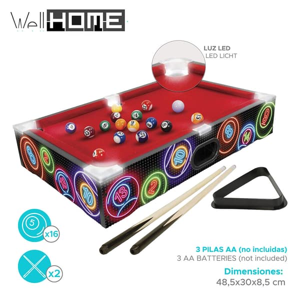 Wellhome 48.5x30x8.5 Cm Minibiljardipöytä
