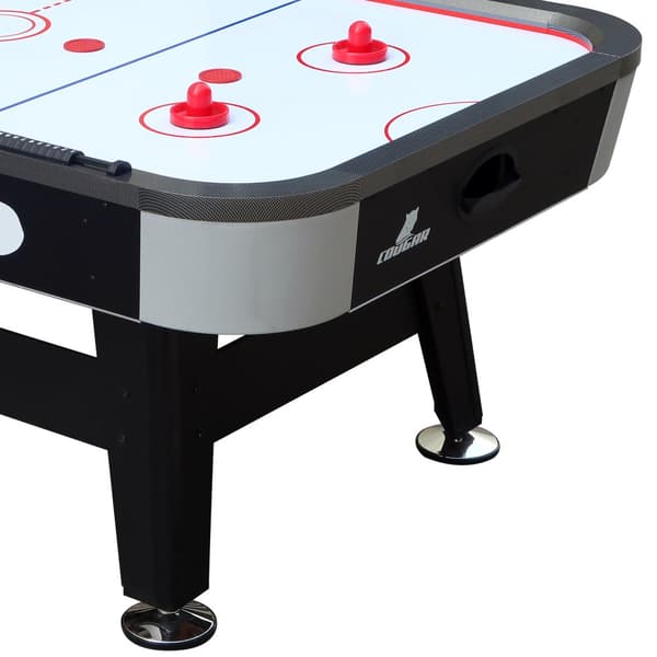Cougar Super Scoop Airhockeybord 7ft | Airhockeybord med tillbehör (puckar och tryckare) | Spelbord för barn och vuxna