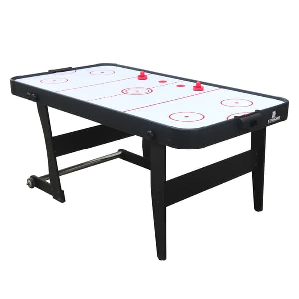 Cougar Icing XL Airhockeybord 6ft fällbart | Airhockeybord inkl tillbehör (puckar & pushers) | Spelbord för barn och vuxna