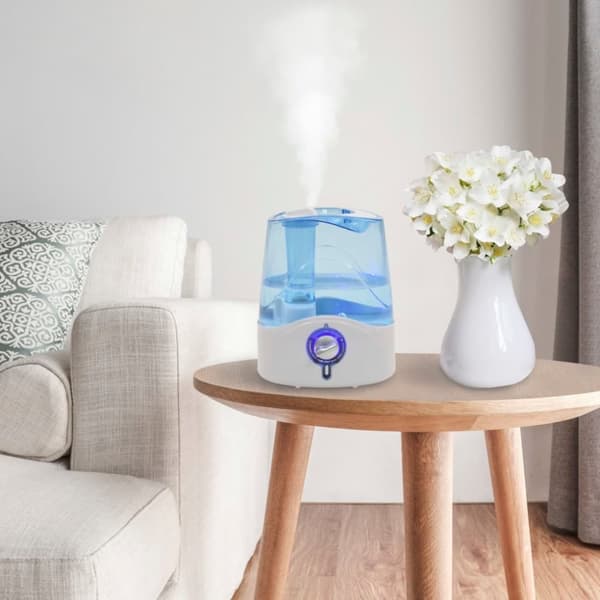 vidaXL Ultrasonisk luftfukter med kjølig dis og nattlys 6 L 300 ml/t