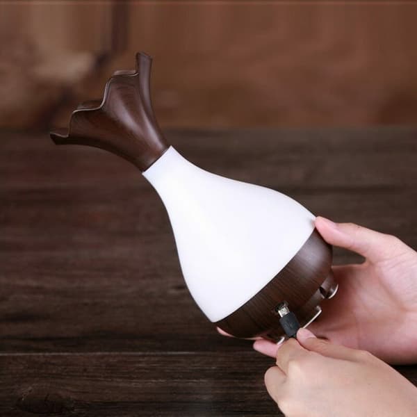 Jade Bottle aromaterapi luftfuktare och lampa - Trä