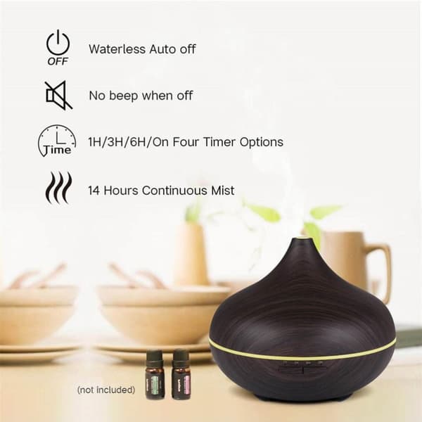 INF Ultraäänikostutin aromilampulla 500 ml tummanruskea
