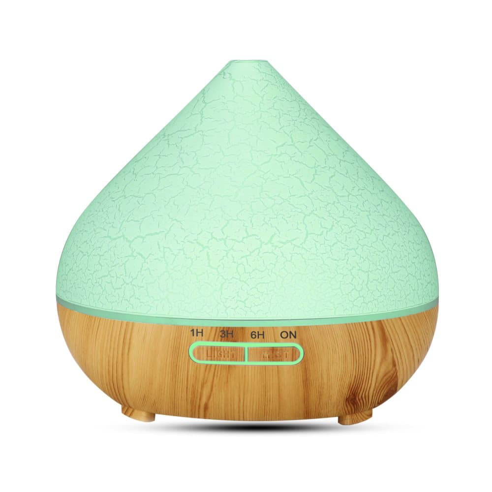Luftfuktare, aroma diffuser med led-ljus, 400 ML