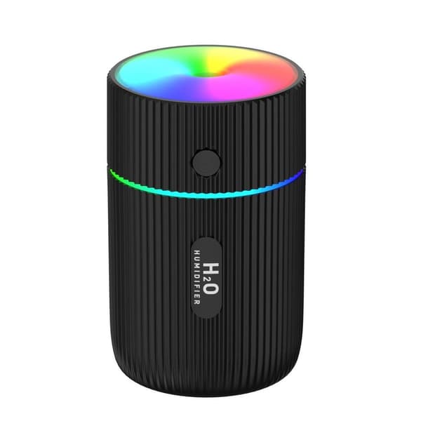 INF Luftfukter med fargerik LED-lampe, sort