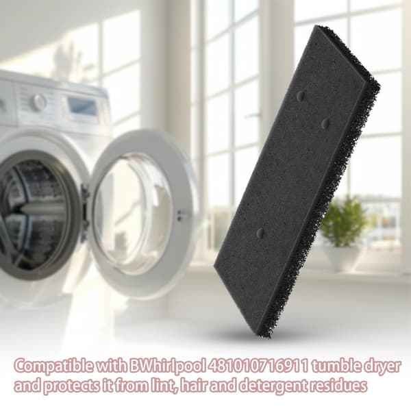 INF Suodatin kuivausrummulle 4 kpl MustaWhirlpool 481010716911