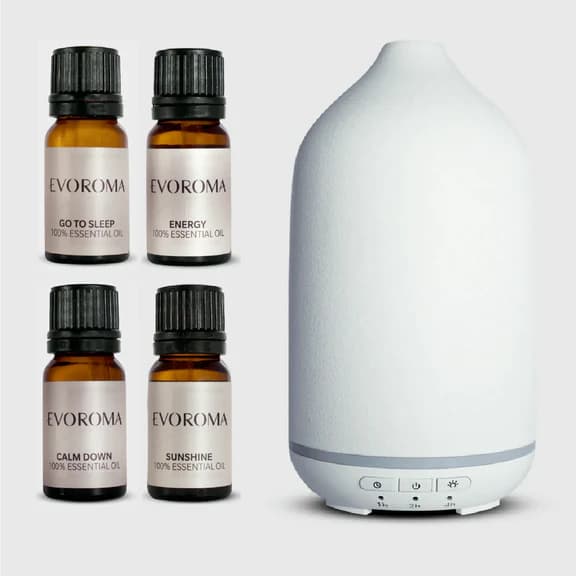 Diffuser + 4 funktionsoljor, Vit