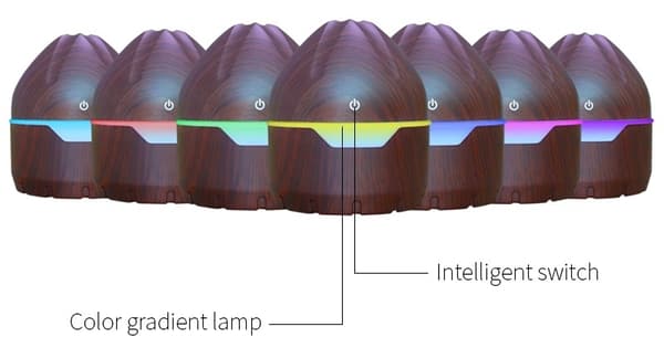 Aroma Diffuser/Luftfuktare i trädesign, Mörkt trä