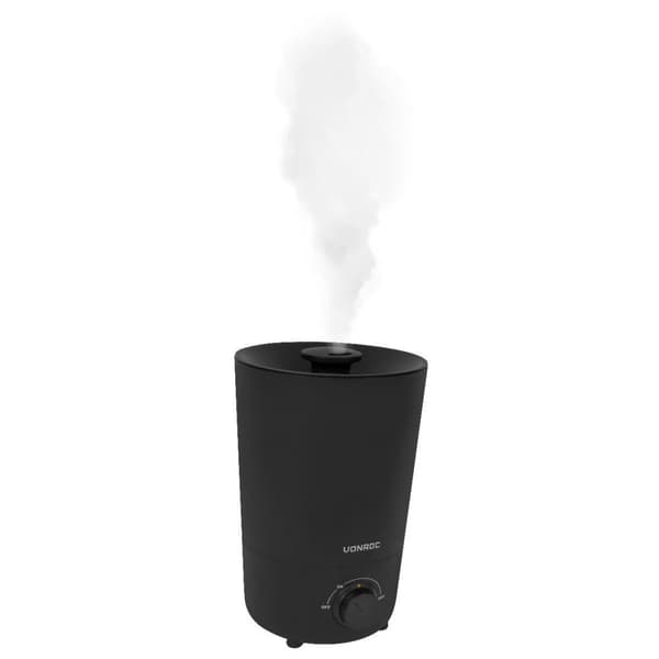 VONROC Ultrasonic Luftfuktare – 2,6L – Tyst, Effektiv och Med 360° Roterbart Munstycke