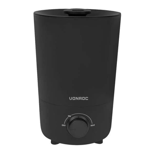 VONROC Ultrasonic Luftfuktare – 2,6L – Tyst, Effektiv och Med 360° Roterbart Munstycke