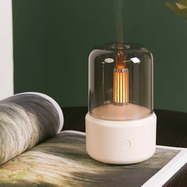 Oppvarming av lys aroma diffunderer luftfukter med lyshvit