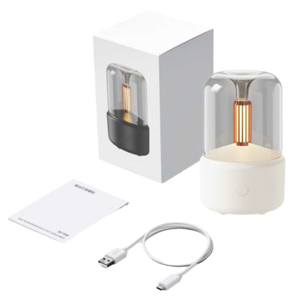 Oppvarming av lys aroma diffunderer luftfukter med lyshvit