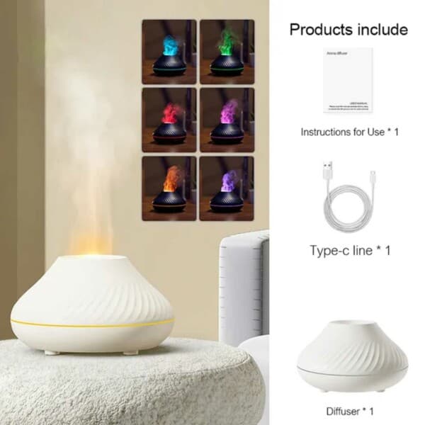 Aroma diffusor luftfugter med flammende glans