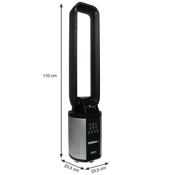 Ilmankostutin WEBBER WB1820 - 23,5x110cm - jopa 50m2 - musta