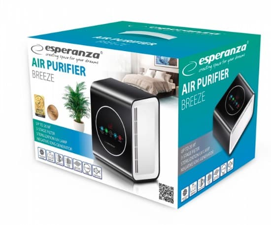 Esperanza EHP001 luftrenser 45 dB Sort, Hvid