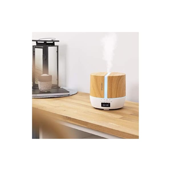 Cecotec Aroma diffuser with 500-ml tank, display, speakers and Bluetooth control. Vit, Trä