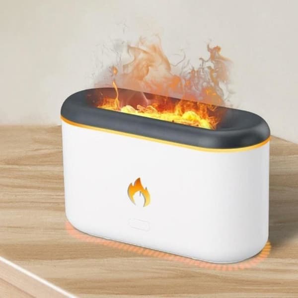 MAVURA luftfuktare iFlame ultraljudsluftfuktare med öppen spiseffekt Eldstad Flames Brandluftfuktare Luftfuktare