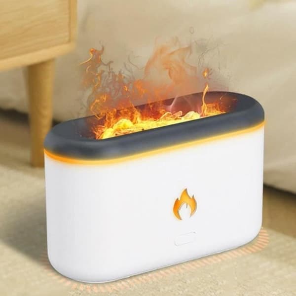 MAVURA luftfuktare iFlame ultraljudsluftfuktare med öppen spiseffekt Eldstad Flames Brandluftfuktare Luftfuktare