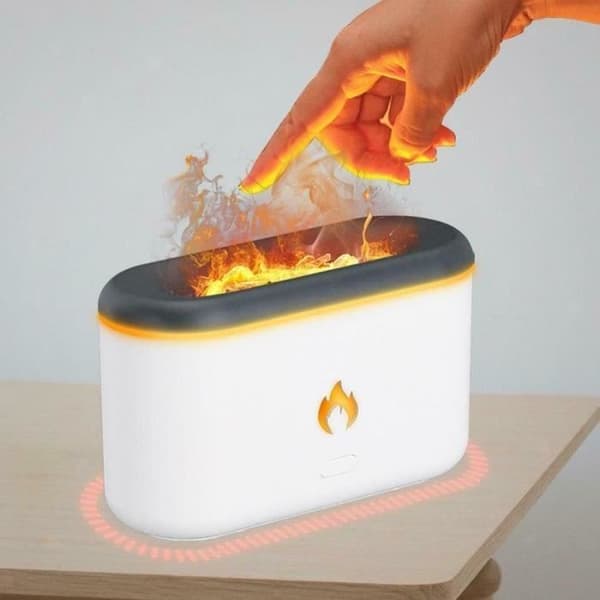 MAVURA luftfuktare iFlame ultraljudsluftfuktare med öppen spiseffekt Eldstad Flames Brandluftfuktare Luftfuktare