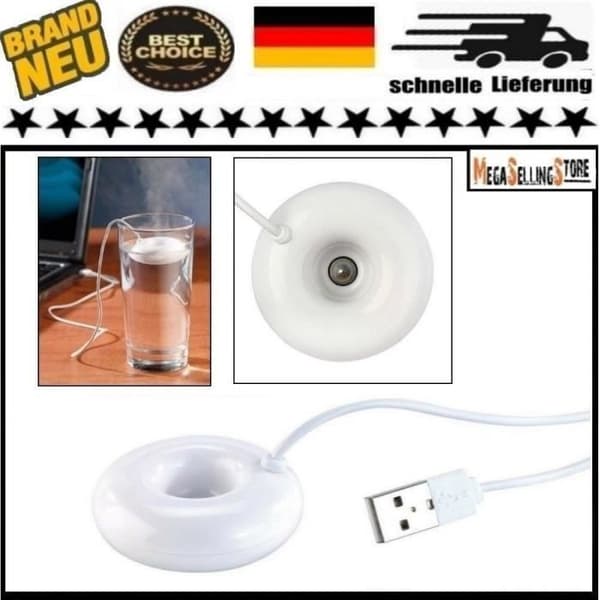 MAVURA USB Luftfuktare Mini Luftfuktare och Aroma Diffuser Ultrasonic Nebulizer Luftfuktare Vit