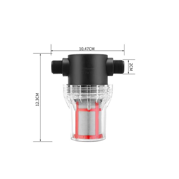 INF Høytflytende nettingfilter - 1/2" hann-gjenger vannsil 200 Mesh