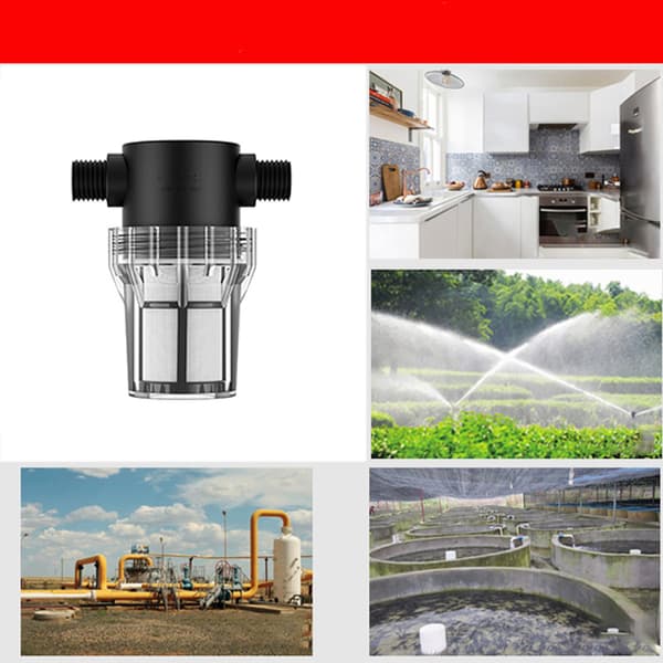 INF Højtflydende netfilter - 1/2" han-gevinds vandfilter 80 Mesh
