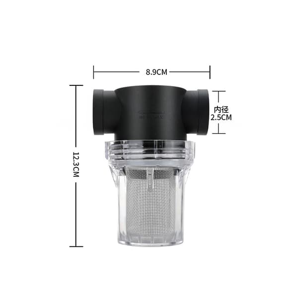 INF Inline vannfilter med 3/4" utvendig gjenge 20 Mesh