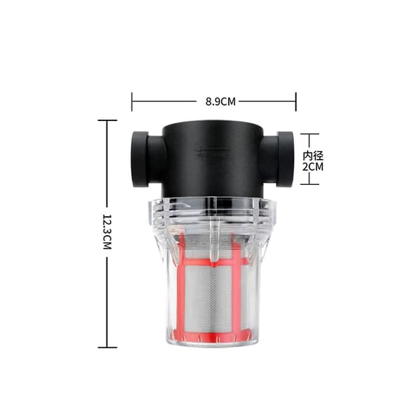 Inline vattenfilter med 1/2" invändig gänga 200 Mesh