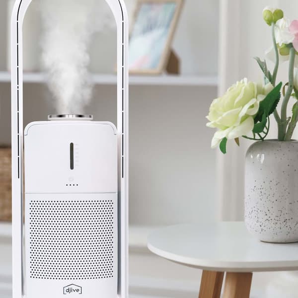 djive ARC Humidifier 2in1 luftfugter, luftrenser og støjsvag ventilator, HEPA 14