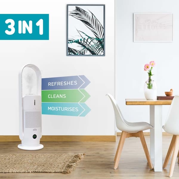 djive ARC Humidifier 2in1 luftfugter, luftrenser og støjsvag ventilator, HEPA 14