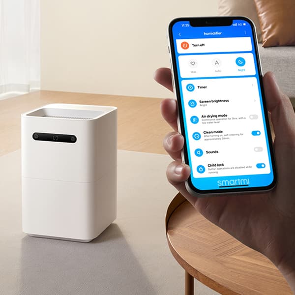 Smartmi evaporativ luftfugter 3 med 5-liters tank og app-styring