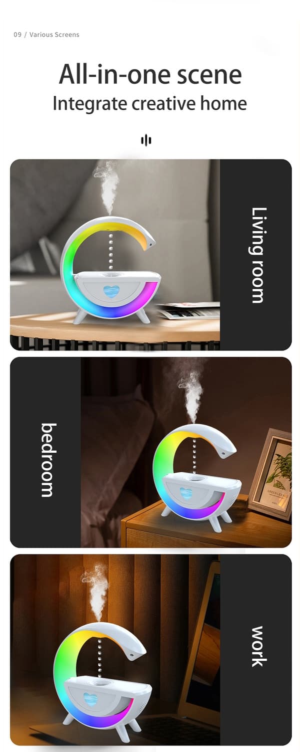 Ilmankostutin / Yövalo / Tuoksudiffuusori - Bluetooth-kaiutin