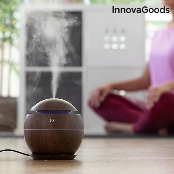InnovaGoods Dark Walnut Mini Aroma Diffuser Luftfuktare