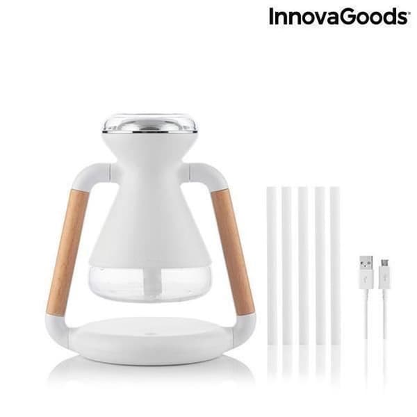 Misvolt InnovaGoods 3-i-1 Aroma Diffuser och trådlös laddare luftfuktare - Svart