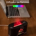 Miniatyrbild 4 av 4: INN Luftfuktare 300ml Simulerad Flam Aromaterapi Maskin Timer 2 Timing Modes Färgglada Gradient Lights