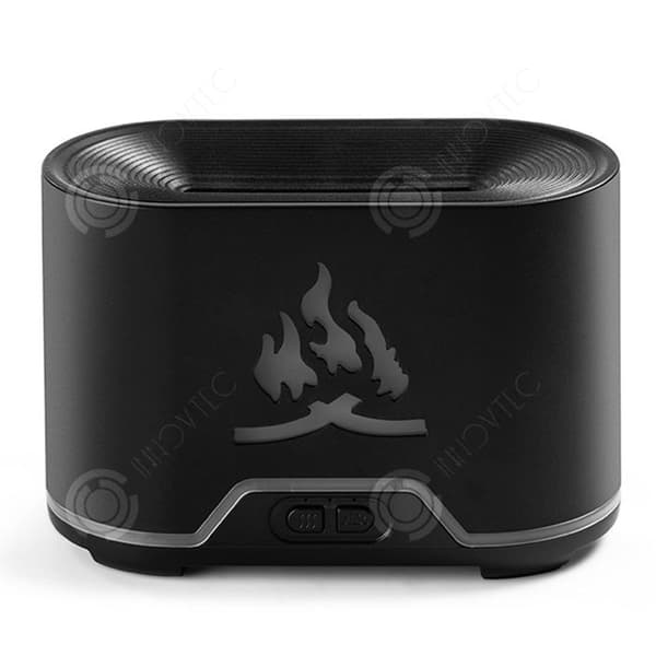 INN Luftfuktare 300ml Simulerad Flam Aromaterapi Maskin Timer 2 Timing Modes Färgglada Gradient Lights