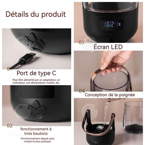 INN luftfuktare 200 ml simulerad flamspruta USB portabel luftfuktare varma och kalla färger 2 timinglägen