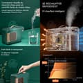 Miniatyrbild 3 av 4: INN Värmefläkt 500w luftfuktare med 450ml separat vattentank omgivningsbelysning och intermittent sprutning