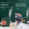 Miniatyrbild 4 av 4: INN Värmefläkt 500w luftfuktare med 450ml separat vattentank omgivningsbelysning och intermittent sprutning