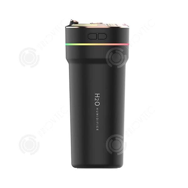 INN luftfuktare 500 mah USB 300 ml 2 dimlägen justerbar vinkel 2 ljuseffekter oljespridare med 2 bomullspinnar
