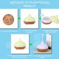 Miniatyrbild 3 av 4: INN Luftfuktare 400ml Mini Luftfuktare Fuktgivande Luftfuktare Aromaterapimaskin med 7 sorters ljus