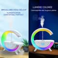 Miniatyrbild 4 av 4: INN Luftfuktare 23,5x23,8x8cm 500ml 36db USB-laddning bluetooth 5,3 rund aromspridare bluetoo högtalarfunktion