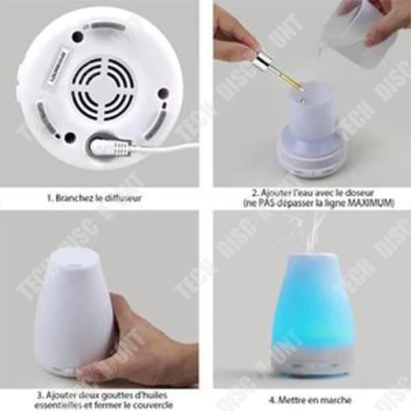 TD® Mini aromaterapi luftfuktare varmt ljus kreativt läge nattljus ultraljud aromaterapi maskin befuktning