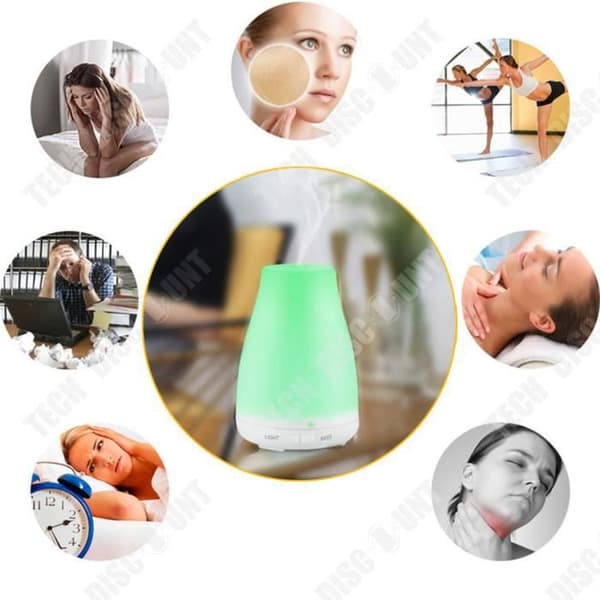TD® Mini aromaterapi luftfuktare varmt ljus kreativt läge nattljus ultraljud aromaterapi maskin befuktning