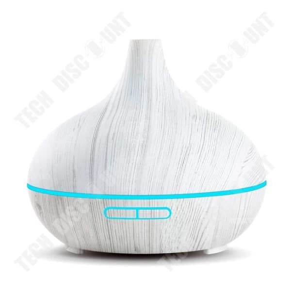 TD® Wood Grain Aroma Diffuser, Lågbrus, Ultraljud, Eterisk Oil Atomizer, Luftfuktare, 300ML