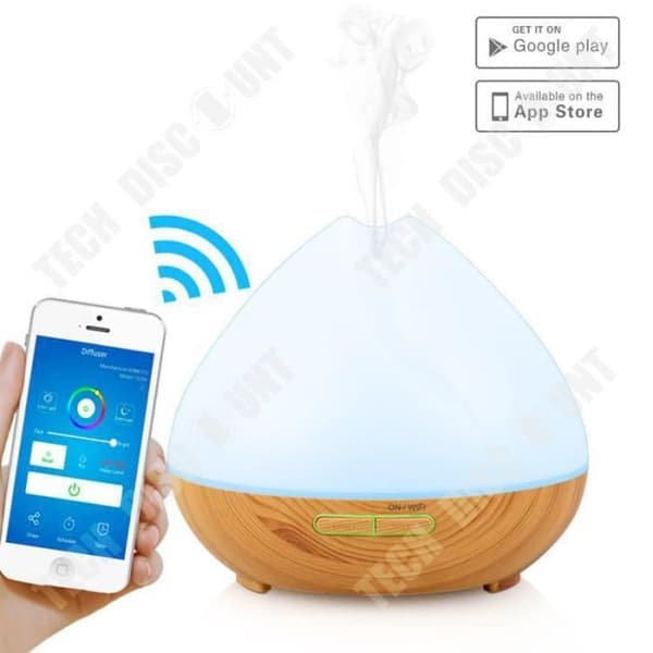 TD® Aroma Diffuser Luftfuktare WiFi Smart Aroma Diffuser Röstassistent Röststyrning 400ML Diffuser Luftfuktare