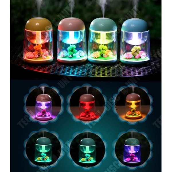 TD® HUMIDIFIER Lampa Air eterisk olja Diffuser Nattljusdekoration - Luftrenare behandling heminredning