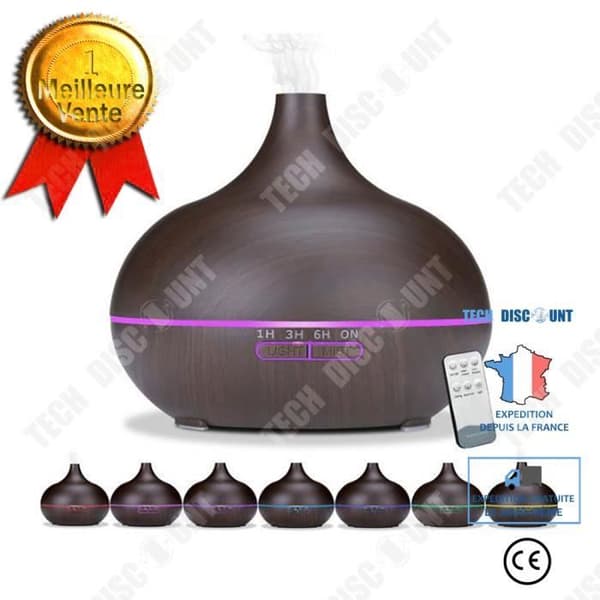 TD® 300ML träkorn aromaterapi maskin hem sovrum luftrening färgglad stum luftfuktare